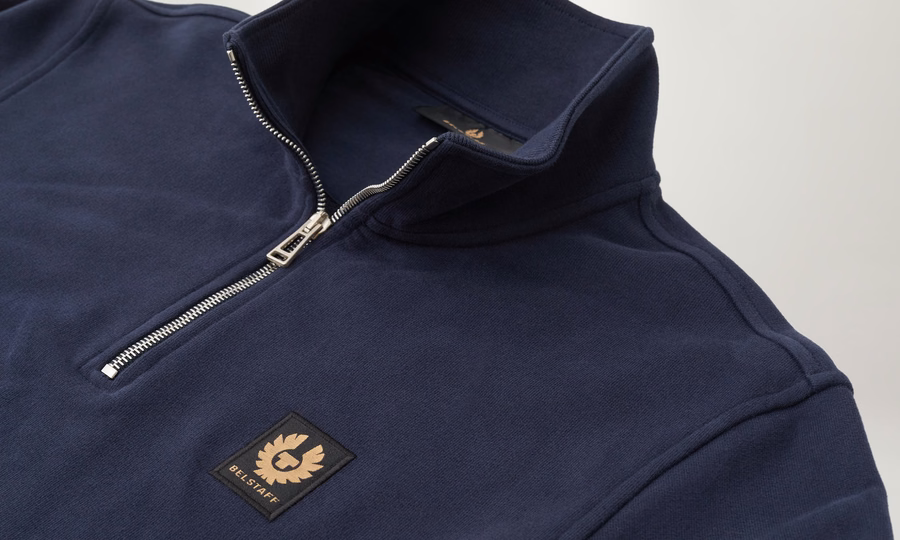 BELSTAFF QUARTER ZIP SWEATSHIRT